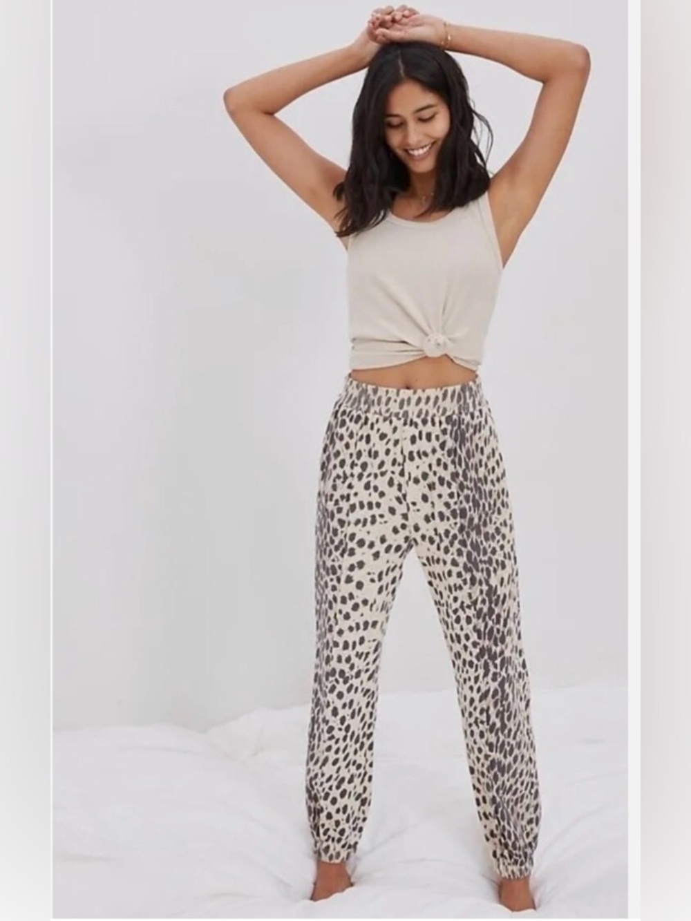 Leopard 100% cotton joggers.